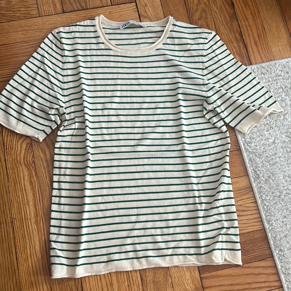 Zara stripped knit top